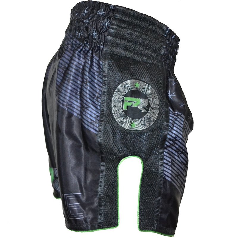 PunchR™  Punch Round Kickboxing Shorts EVOKE Black Green