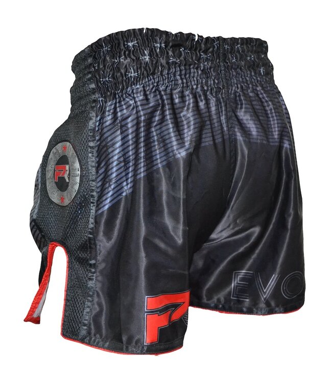PunchR Evoke Muay Thai Kickboxing Short Zwart Rood