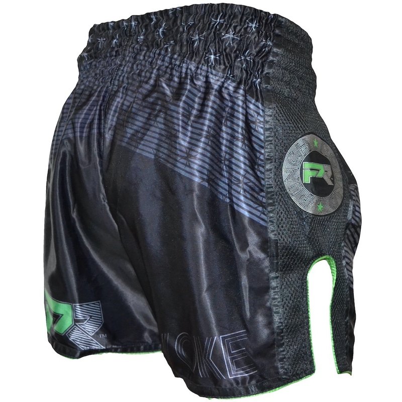 PunchR™  Punch Round Kickboxing Shorts EVOKE Black Green