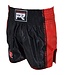 Muay Thai Shorts Matte Carbon Schwarz Rot Punch Round Fightwear