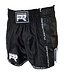 Punch Round Muay Thai Shorts Matte Carbon Black White