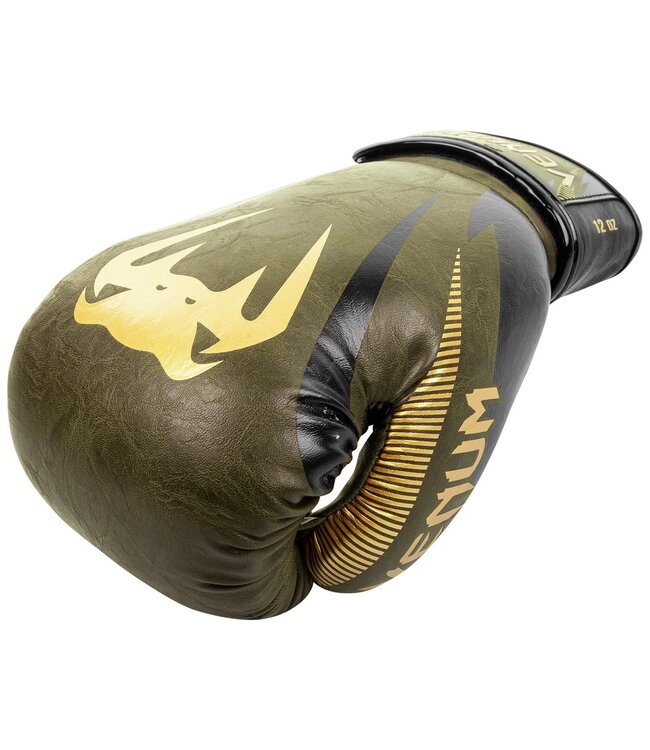 Venum Impact Muay Thai Boxing Gloves Khaki Gold