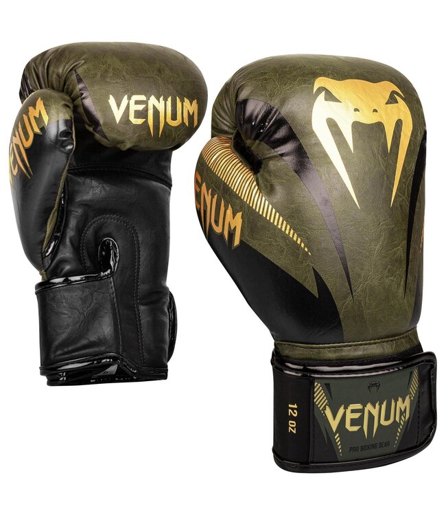 Venum Venum Impact Muay Thai Boxing Gloves Khaki Gold