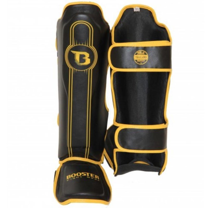 Booster Booster Kickboxing Scheenbeschermers Pro Range BSG 1 V6 Zwart Geel