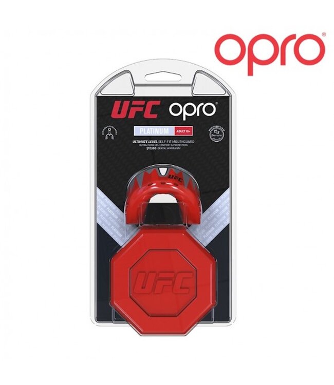 OPRO Platinum Mundschutz Rot Metall Schwarz Erwachsener