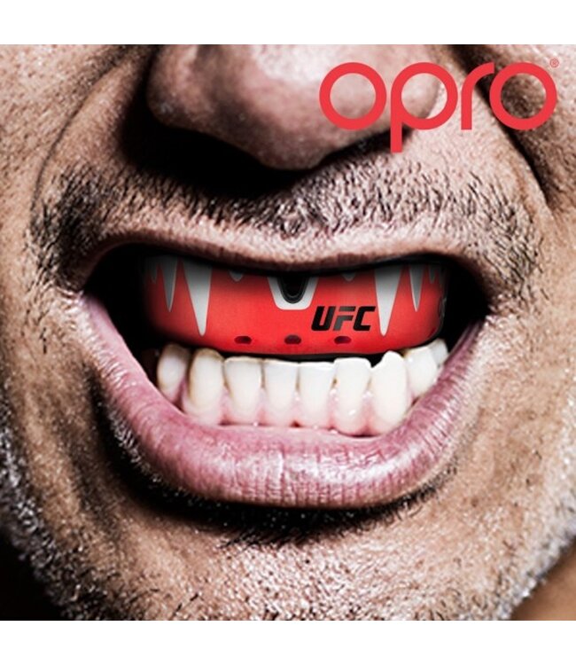 OPRO Platinum Mouthguard Red Metal Black Mouth Protection
