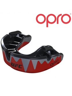 Opro OPRO Platinum Mouthguard Red Metal Black Mouth Protection