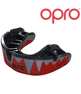 OPRO Platinum Mouthguard Red Metal Black Mouth Protection