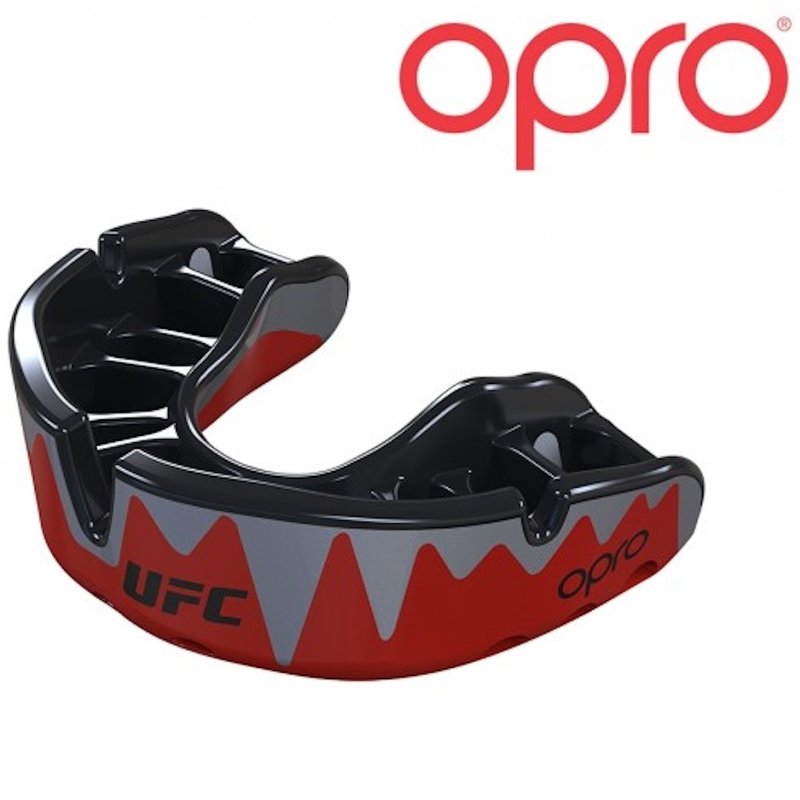 UFC OPRO Platinum Gebitsbeschermer Rood Metal Zwart Adult