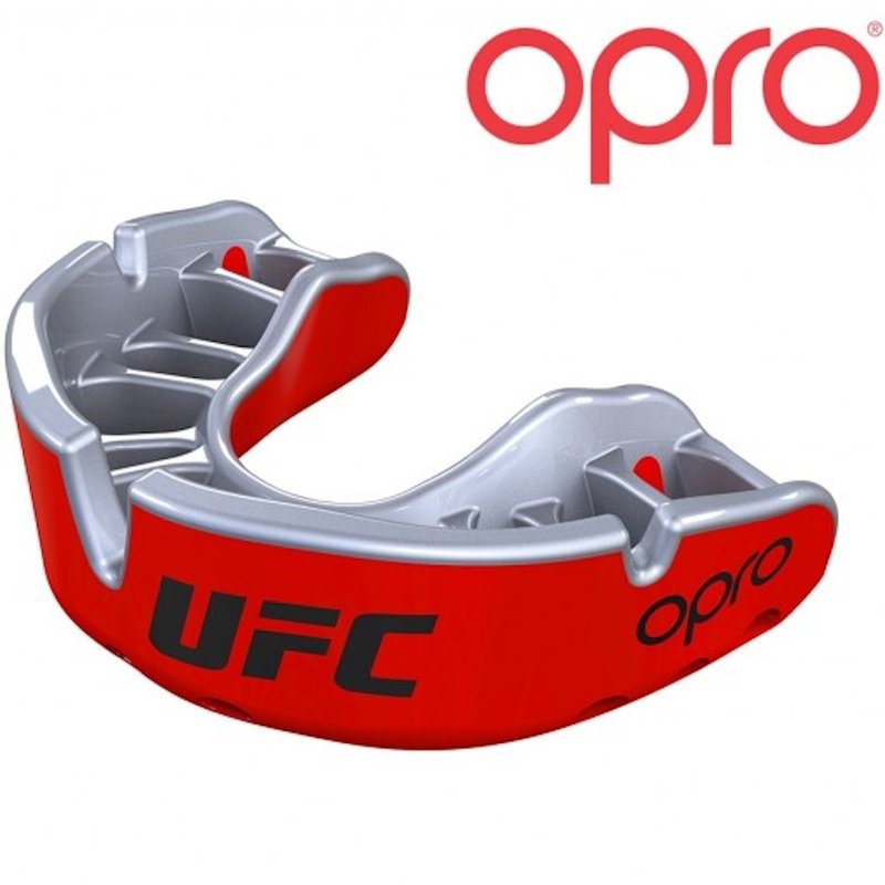 UFC OPRO Gold Mond- Gebitsbescherming Rood Metal Zilver Volwassen