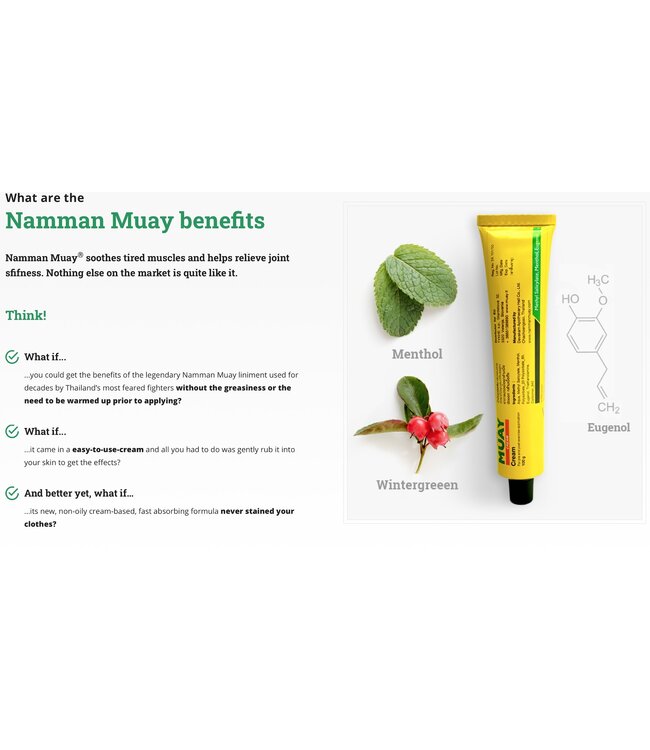 Namman Muay Cream 100g – Spierverzorgende Thaise Crème voor Training en Herstel