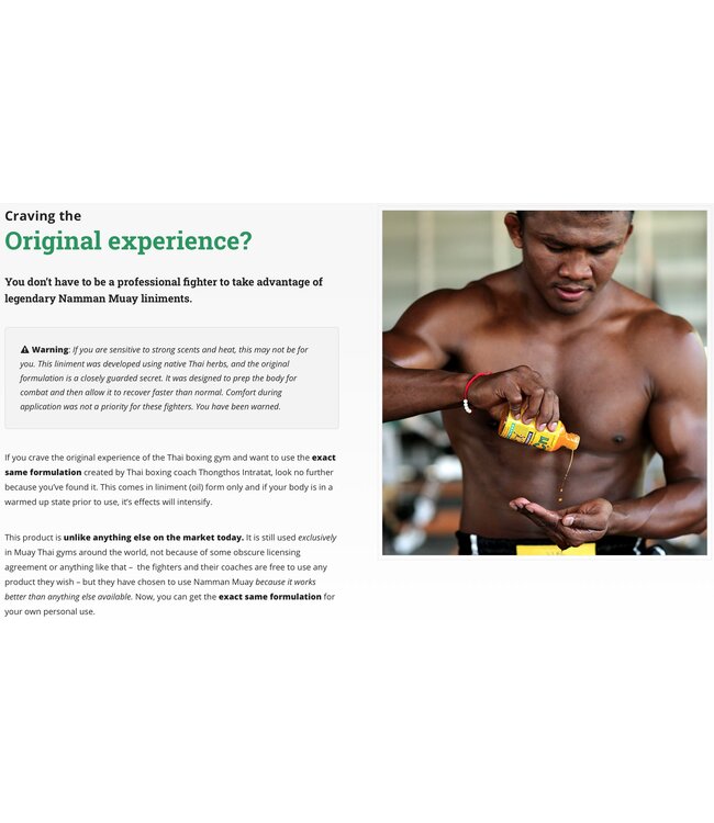 Namman Muay Öl 120 ml – Thailändisches Muskelpflege-Massageöl