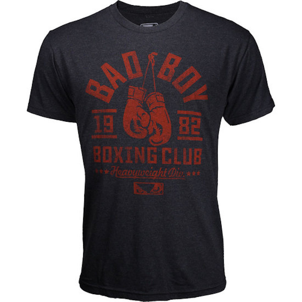 Bad Boy Boxing Club TShirt Schwarz Rot Kampfsport Kleidung