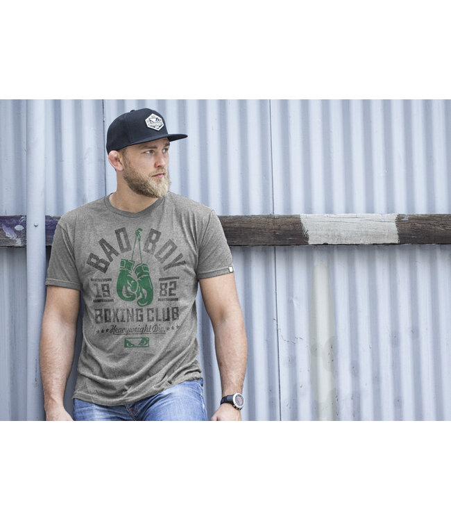 Bad Boy Boxing Club T Shirt Grey Green Limited Edition
