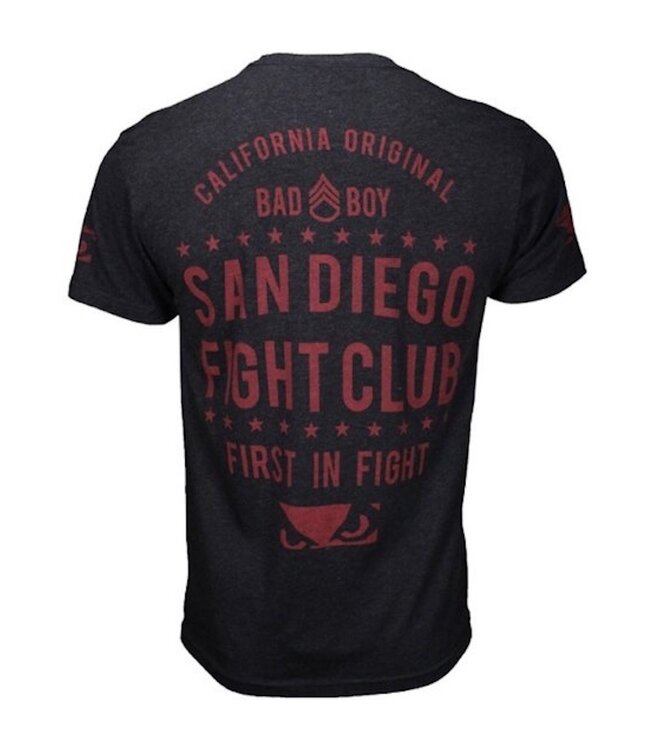 Bad Boy San Diego FIGHT CLUB T-Shirts Dunkelgrau Rot