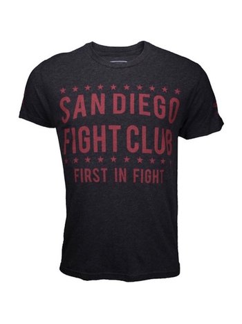 Bad Boy Bad Boy San Diego FIGHT CLUB T Shirts Dark Grey Red