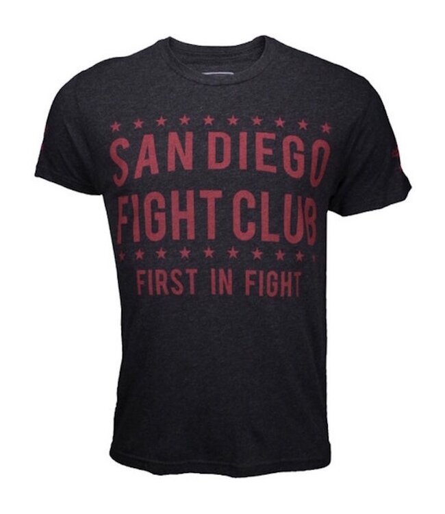 Bad Boy San Diego Fight Club T Shirt Donkergrijs Rood