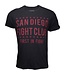 Bad Boy San Diego Fight Club T Shirt Donkergrijs Rood