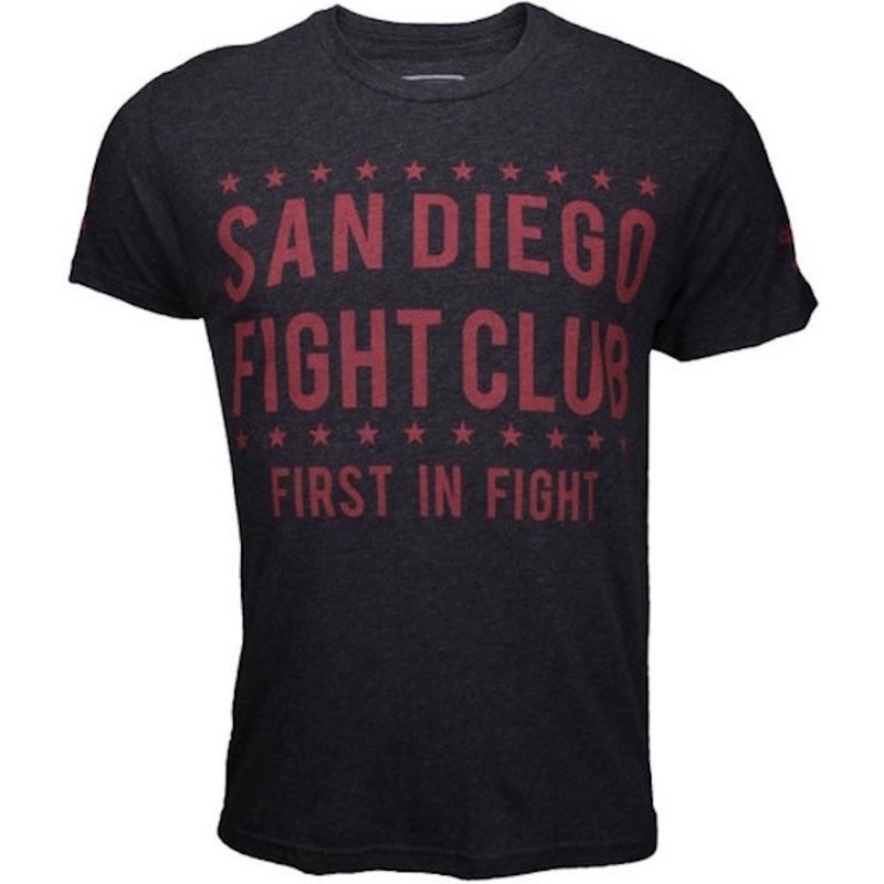 Bad Boy Bad Boy San Diego Fight Club T Shirt Donkergrijs Rood