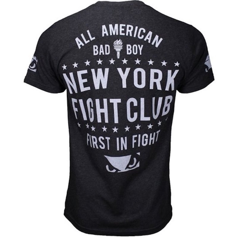 Bad Boy Bad Boy New York Fight Club T Shirt Donkergrijs Wit