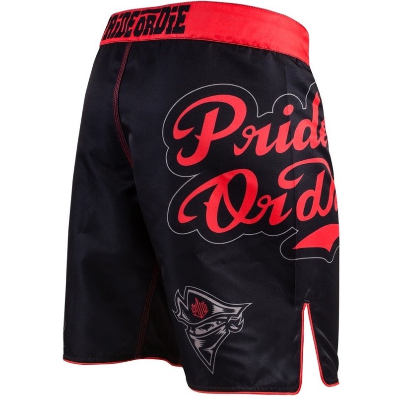 Pride or Die PRIDEorDIE Fightshorts No Rules Zwart Rood