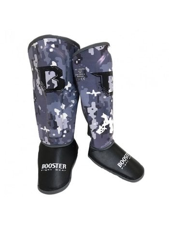 Booster Booster Jeugd Kickboks Scheenbeschermers Camo Grijs