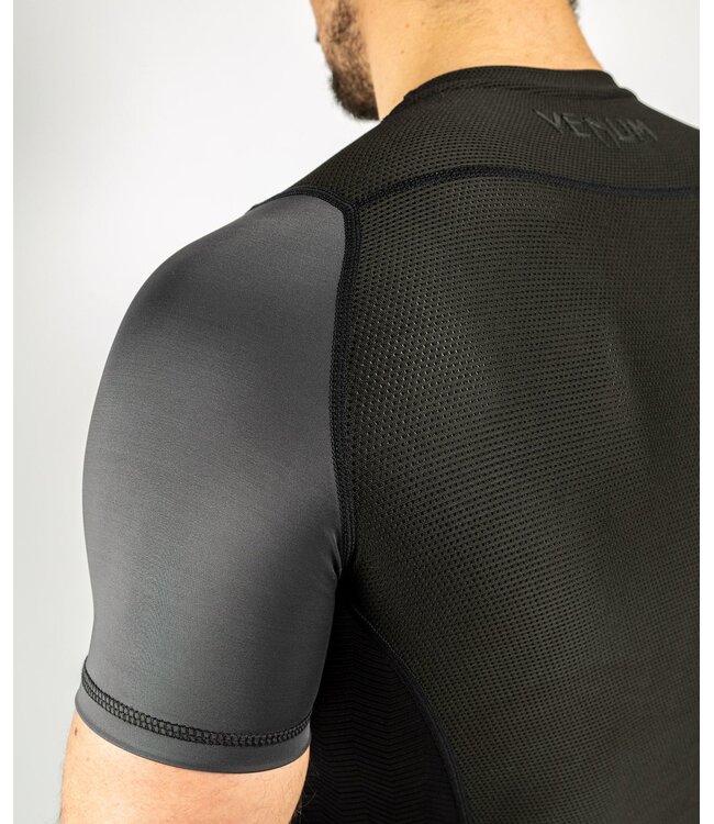 Venum Venum Rashguard G-Fit S/S Compressie Shirt Grijs Zwart