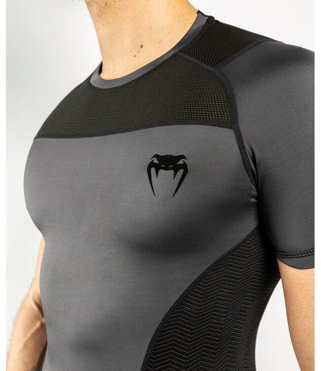 Venum Venum Rash Guard G-Fit K/A Kompressions Shirt Grau Schwarz