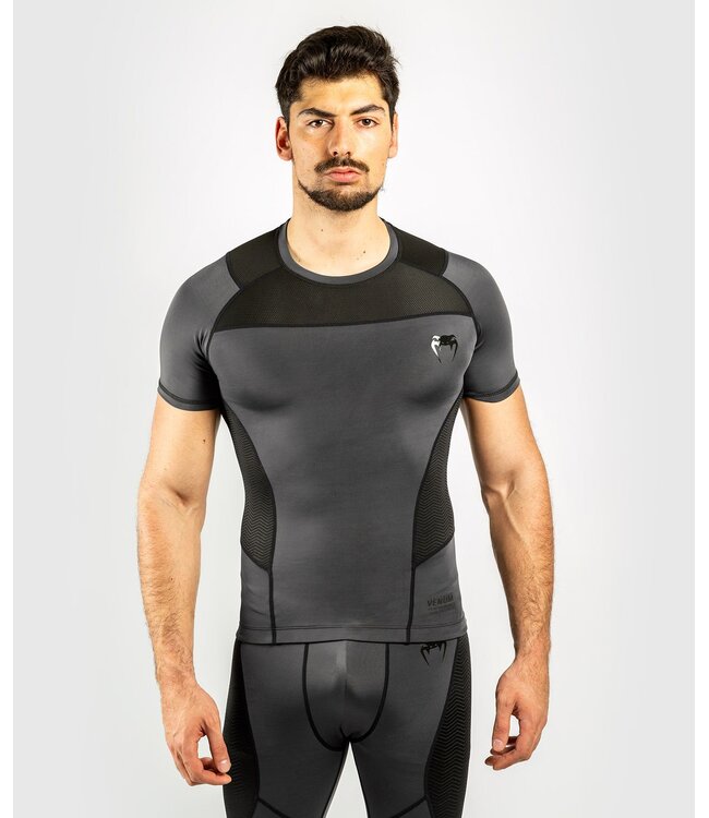 Venum Venum Rash Guard G-Fit K/A Kompressions Shirt Grau Schwarz