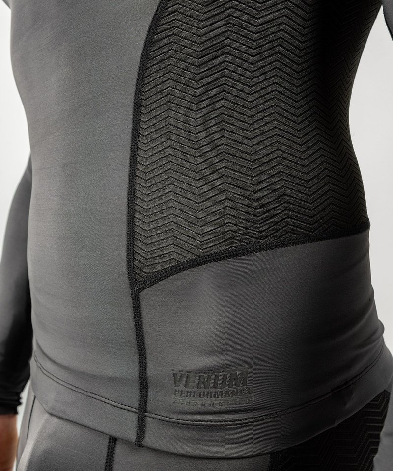 Venum Venum Rash Guard Compression Shirt G-Fit L/S Grau Schwarz