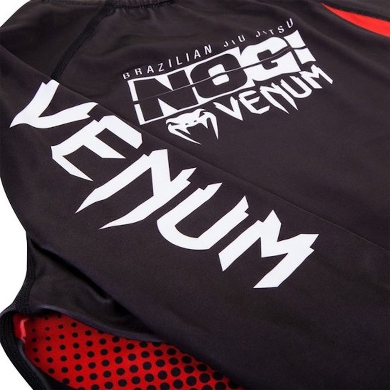 Venum Venum NOGI IBJJF Approved Rashguard L/S Black Red