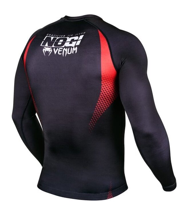 Venum Rash Guard NOGI IBJJF Approved L/S Zwart Rood