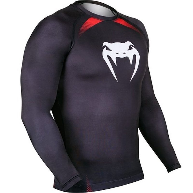 Venum Venum NOGI IBJJF Approved Rashguard L/S Black Red