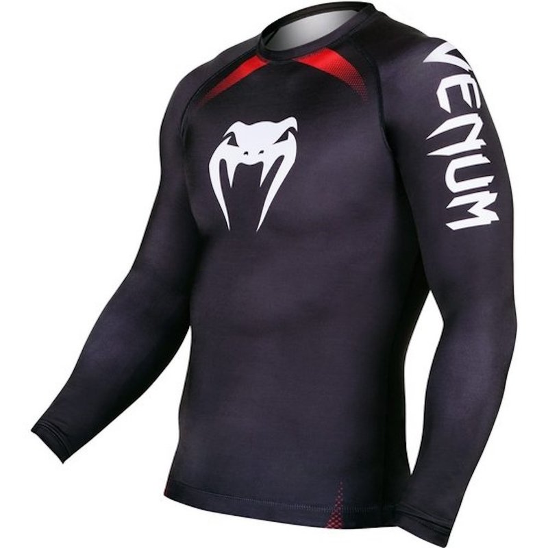 Venum Venum Rash Guard NOGI IBJJF Approved L/S Zwart Rood