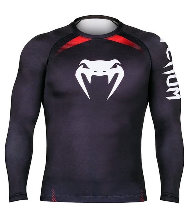 Venum Venum Rash Guard NOGI IBJJF Approved L/S Zwart Rood