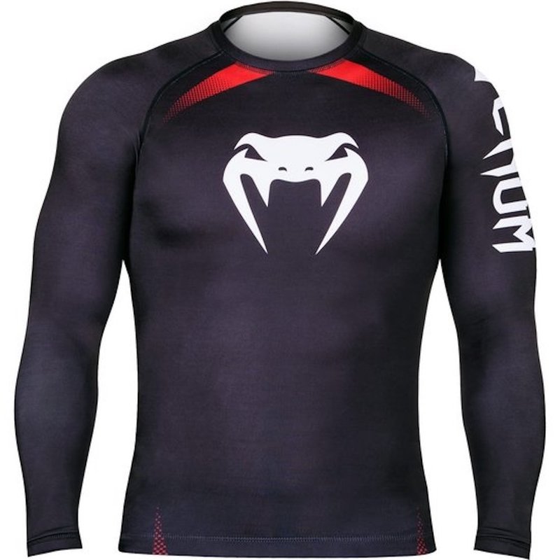 Venum Venum Rashguard NOGI IBJJF Approved L/S Schwarz Rot