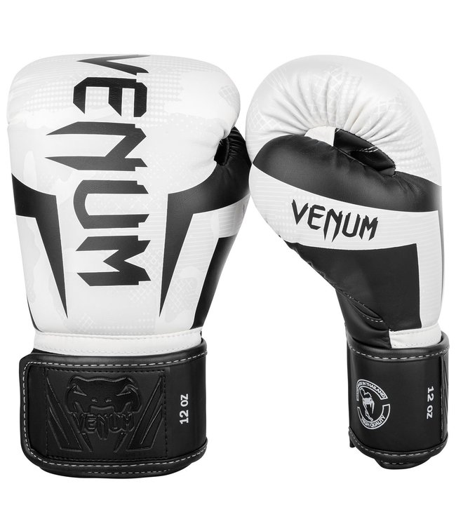 Venum Elite Boxhandschuhe – Camo Weiss/Schwarz | Für Boxen, Kickboxen & Muay Thai