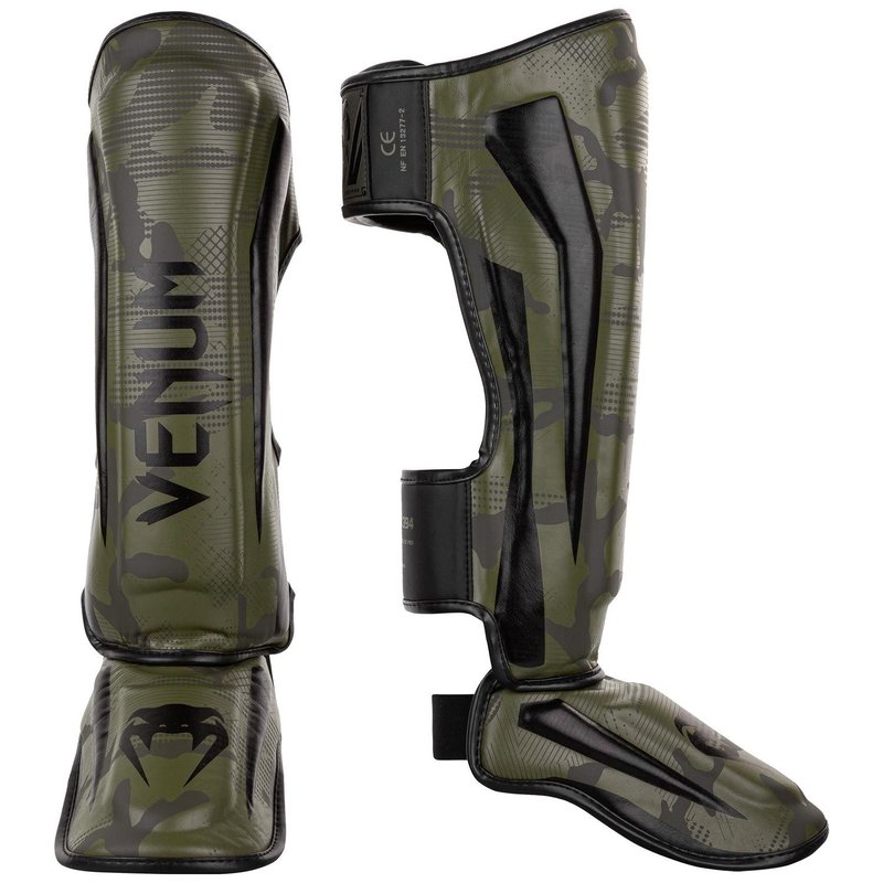 Elite Sports Standard Black MMA Shin Guards