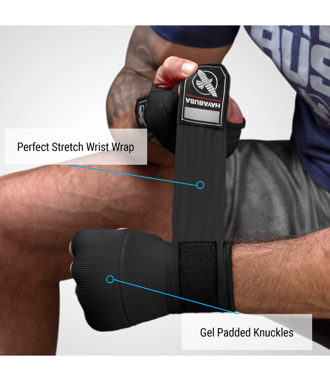 Hayabusa Quick Gel Handwraps Boksbandages Zwart