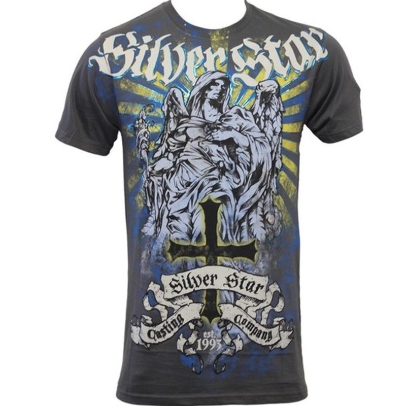 Silver Star Silver Star T Shirts Fallen Angel Foil Grey