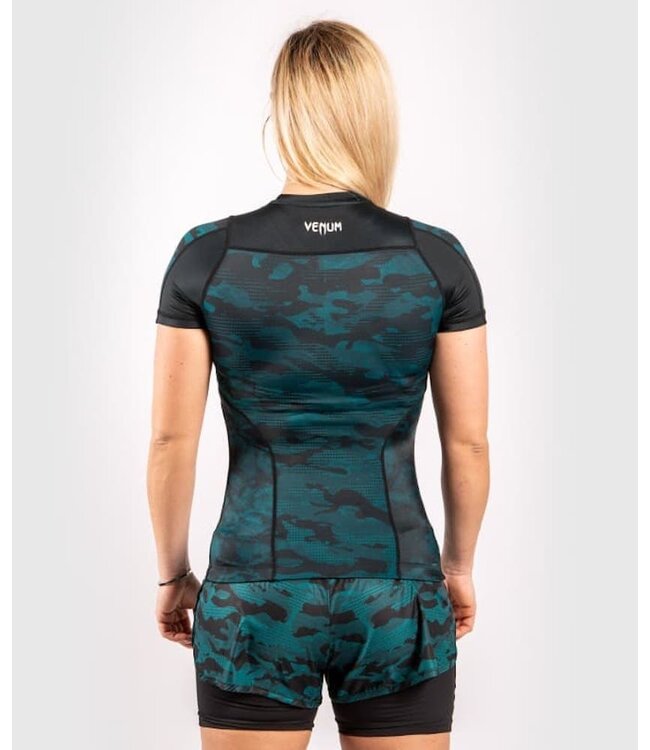 Venum Defender Rash Guard S/S Women Black Green