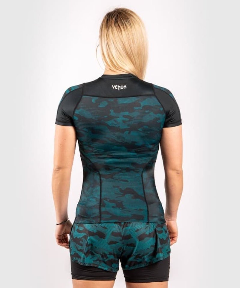 Venum Venum Defender Rash Guard S/S Women Black Green