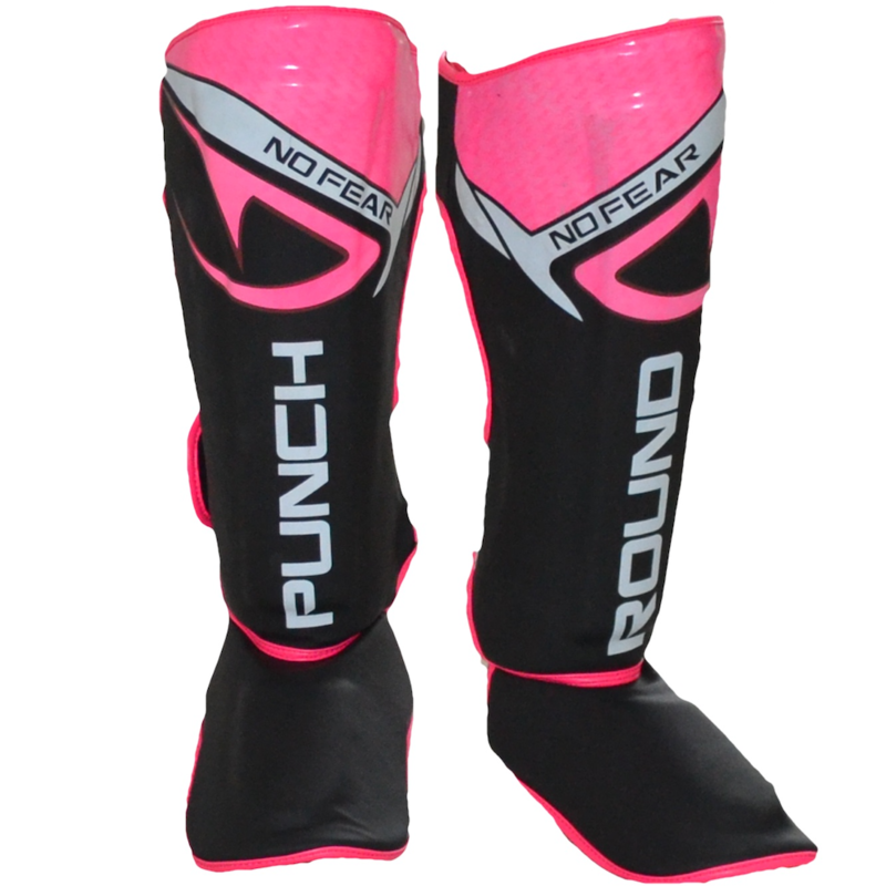 PunchR™  Punch Round NoFear Kickboks Scheenbeschermers Zwart Roze