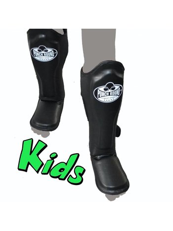 PunchR™  Punch Round Combat Sports Schienbeinschützer Kids Schwarz