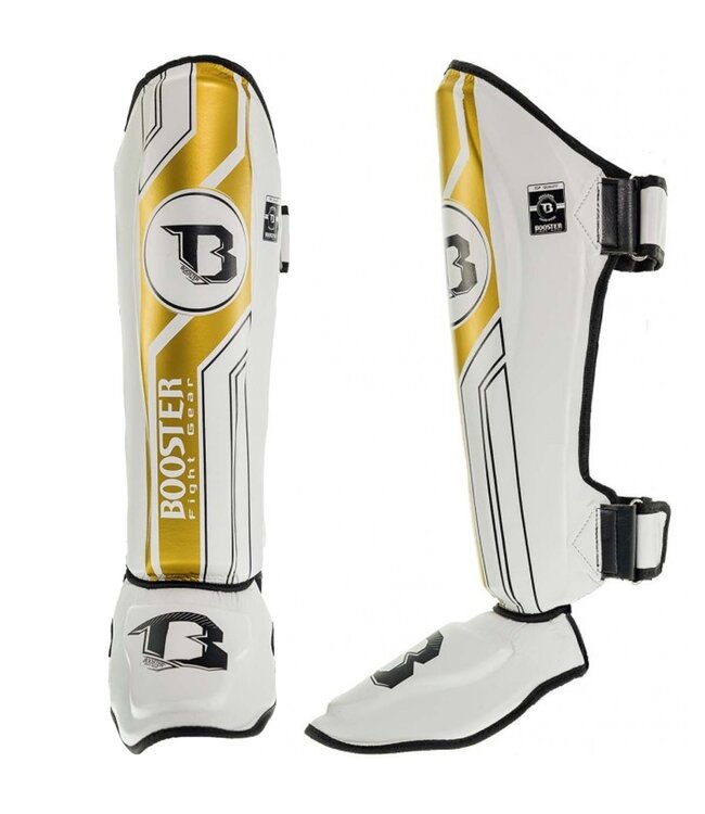 Booster Booster Kickboks Scheenbeschermers Pro Range BSG V 9 Wit Goud