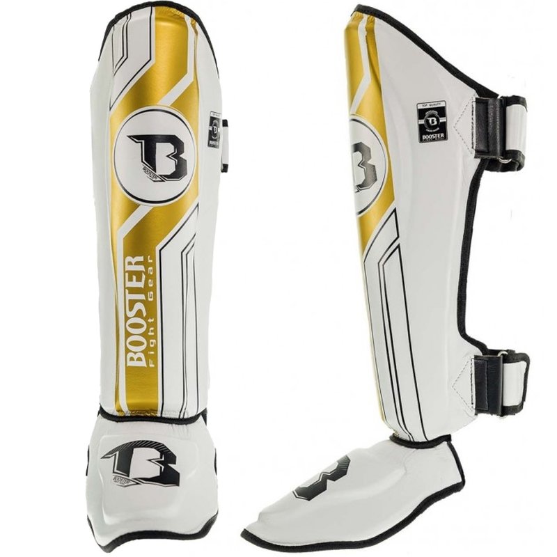 Booster Booster Kickboks Scheenbeschermers Pro Range BSG V 9 Wit Goud