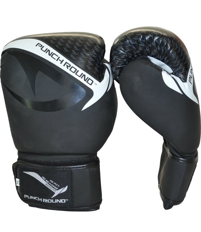 PunchR™  Punch Round No-Fear Boxhandschuhe Schwarz Weiss