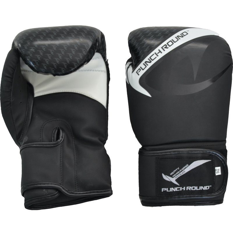 PunchR™  Punch Round No-Fear Boxing Gloves Black White