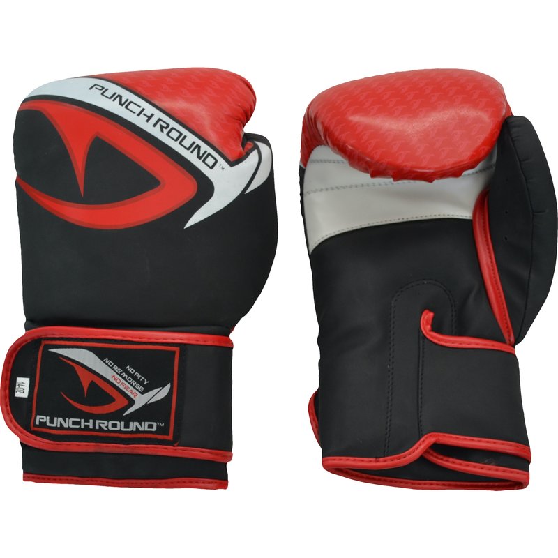 PunchR™  Punch Round No-Fear Boxhandschuhe Schwarz Rot