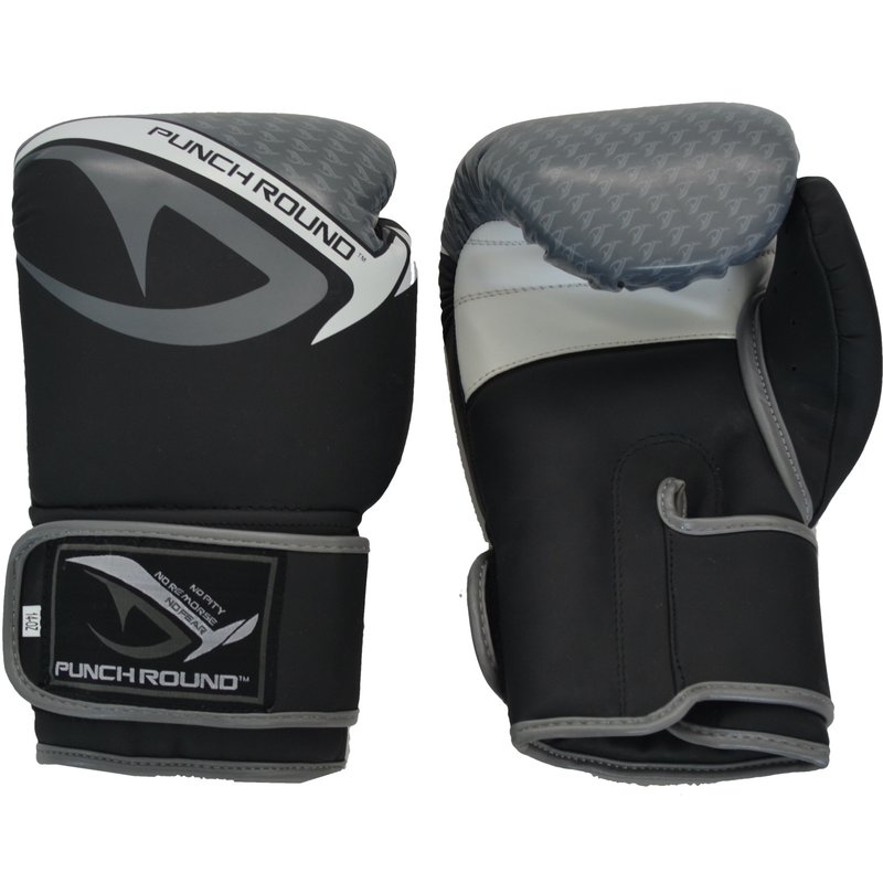 PunchR™  Punch Round No-Fear Boxhandschuhe Schwarz Grau